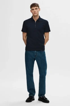 SLHFAVE - Polo med half zip