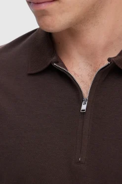 SLHFAVE - Polo med half zip