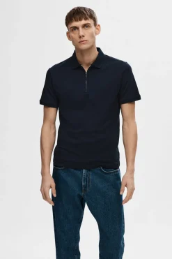 SLHFAVE - Polo med half zip