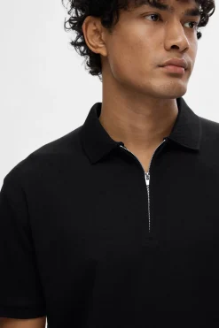 SLHFAVE - Polo med half zip