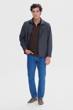 SLHFAVE - Polo med half zip