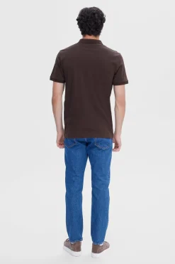 SLHFAVE - Polo med half zip