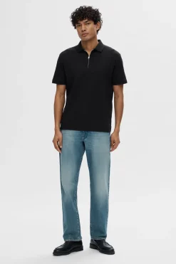 SLHFAVE - Polo med half zip