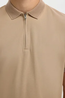 SLHFAVE - Polo med half zip