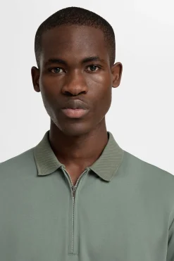 SLHFAVE - Polo med half zip