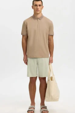 SLHFAVE - Polo med half zip