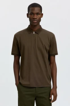 SLHFAVE - Polo med half zip