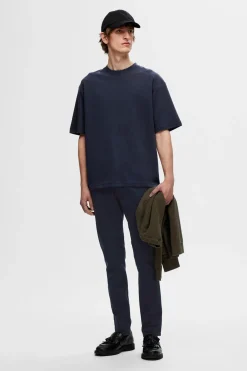 SLHLOOSEOSCAR - Boxy t-shirt med korte ærmer