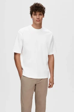 SLHLOOSEOSCAR - Boxy t-shirt med korte ærmer