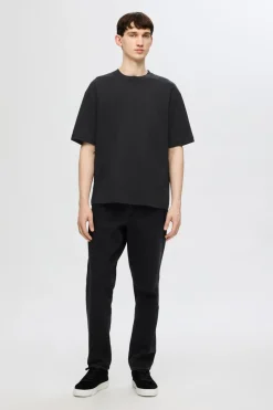 SLHLOOSEOSCAR - Boxy t-shirt med korte ærmer