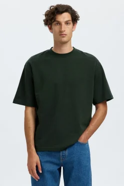 SLHLOOSEOSCAR - Boxy t-shirt med korte ærmer