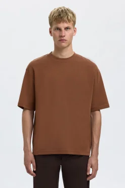 SLHLOOSEOSCAR - Boxy t-shirt med korte ærmer