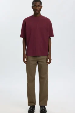 SLHLOOSEOSCAR - Boxy t-shirt med korte ærmer