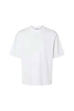 SLHLOOSEOSCAR - Boxy t-shirt med korte ærmer