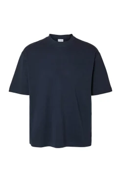 SLHLOOSEOSCAR - Boxy t-shirt med korte ærmer