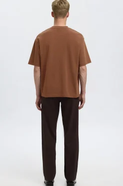 SLHLOOSEOSCAR - Boxy t-shirt med korte ærmer