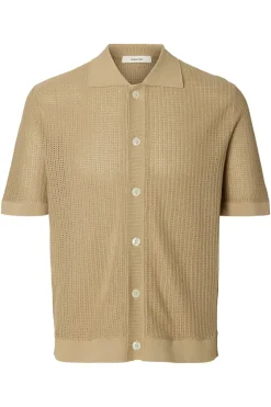 SLHSHANE - Polo strikcardigan med knappelukning