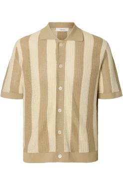 SLHSHANE - Polo strikcardigan med knappelukning