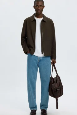 SLMREGULAR FINN - Overshirt med krave og lynlås