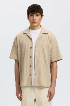 SLMRELAXSIMON - Kortærmet overshirt i ribkvalitet