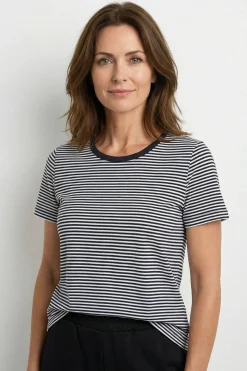 Sol - Stribet T-shirt med korte ærmer