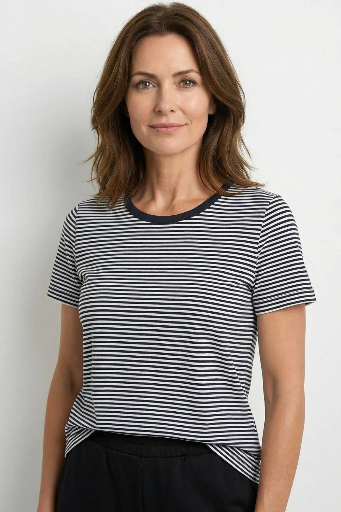Sol - Stribet T-shirt med korte ærmer
