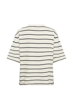 Stine - Stribet t-shirt i bomuld