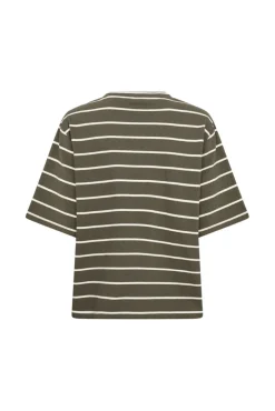 Stine - Stribet t-shirt i bomuld