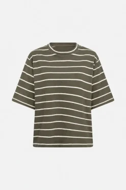 Stine - Stribet t-shirt i bomuld