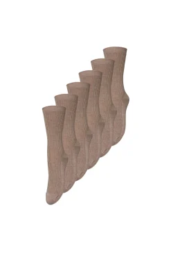 Telma solid - 5-Pak basic strømper i riflet look