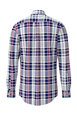 Ternet skjorte med brystlomme og button down-krave