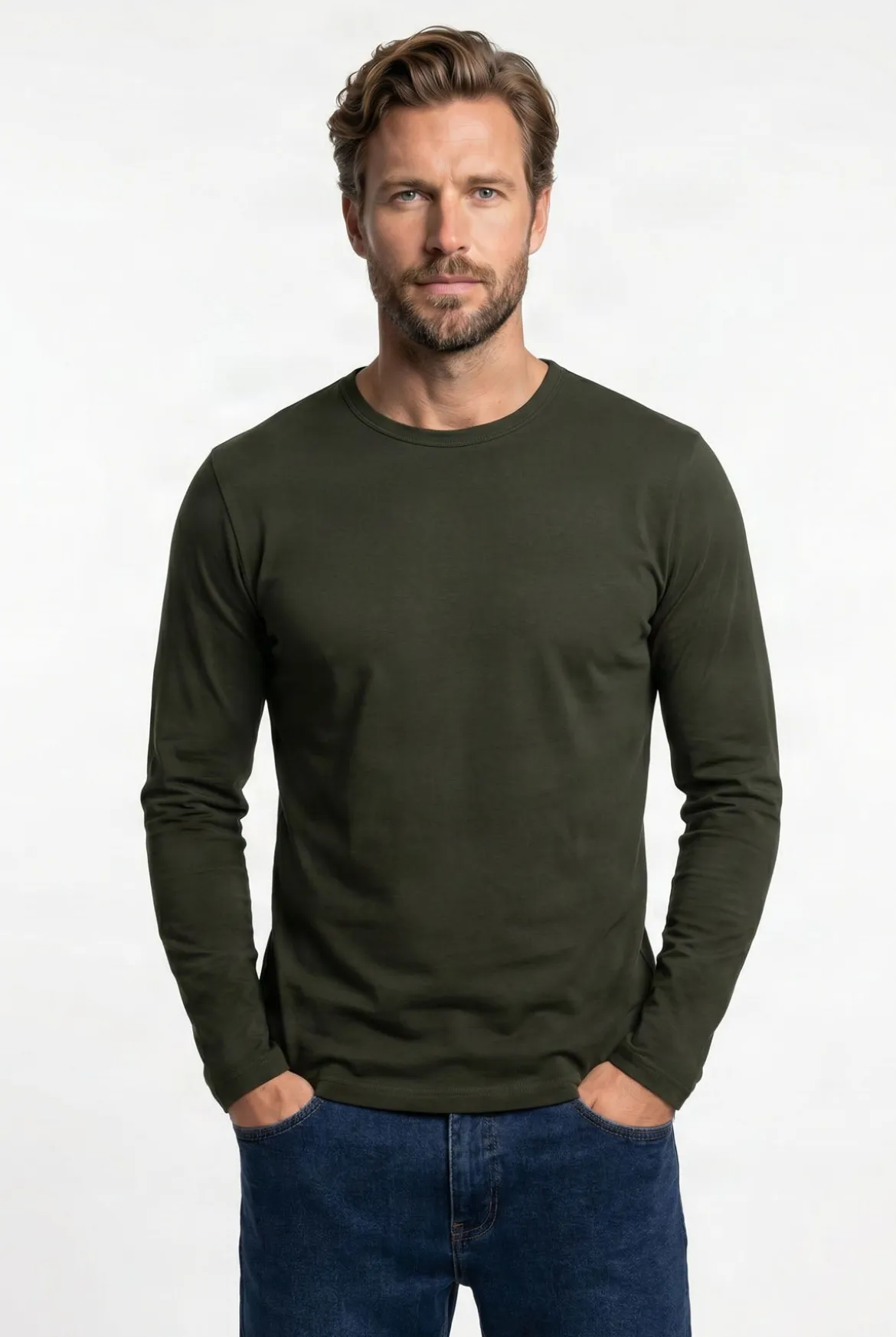 Toby - Langærmet t-shirt i bomuld