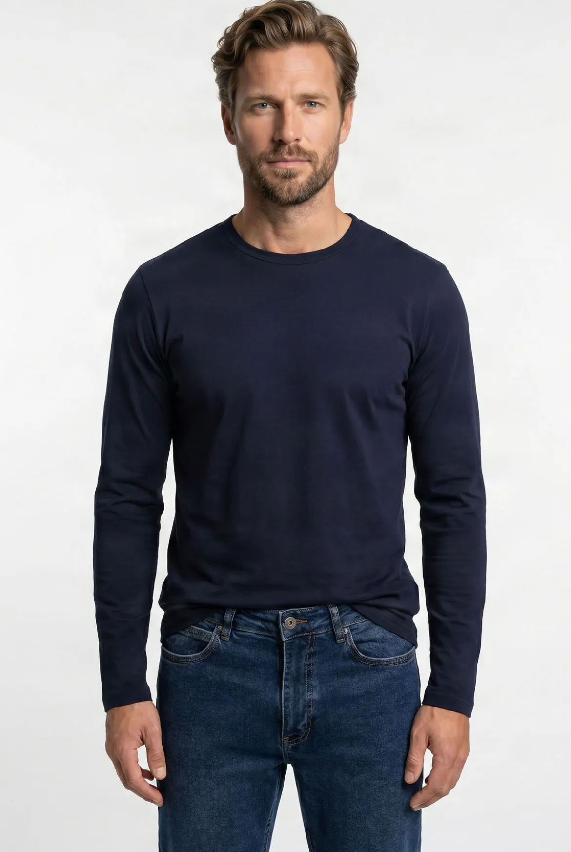 Toby - Langærmet t-shirt i bomuld