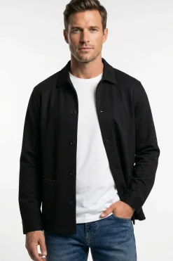 Villy - Strækbar overshirt med frontlommer