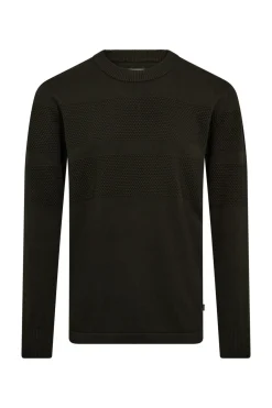 Vilmar - Pullover med struktur og rund halsudskæring