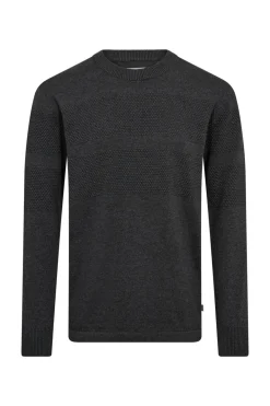 Vilmar - Pullover med struktur og rund halsudskæring
