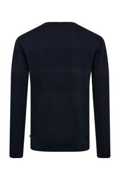Vilmar - Pullover med struktur og rund halsudskæring