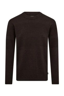 Vilmar - Pullover med struktur og rund halsudskæring