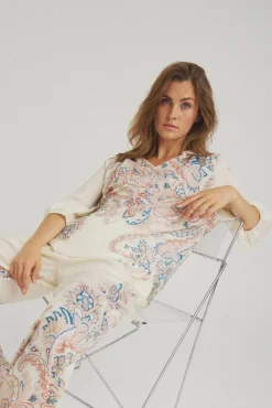 Violetta - Let bluse med 3/4 ærmer
