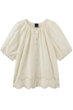 Vira - Kortærmet skjorte med broderi