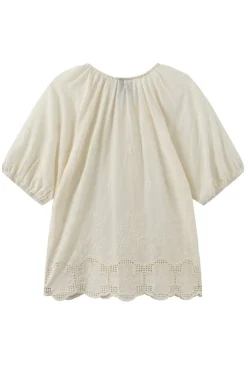 Vira - Kortærmet skjorte med broderi